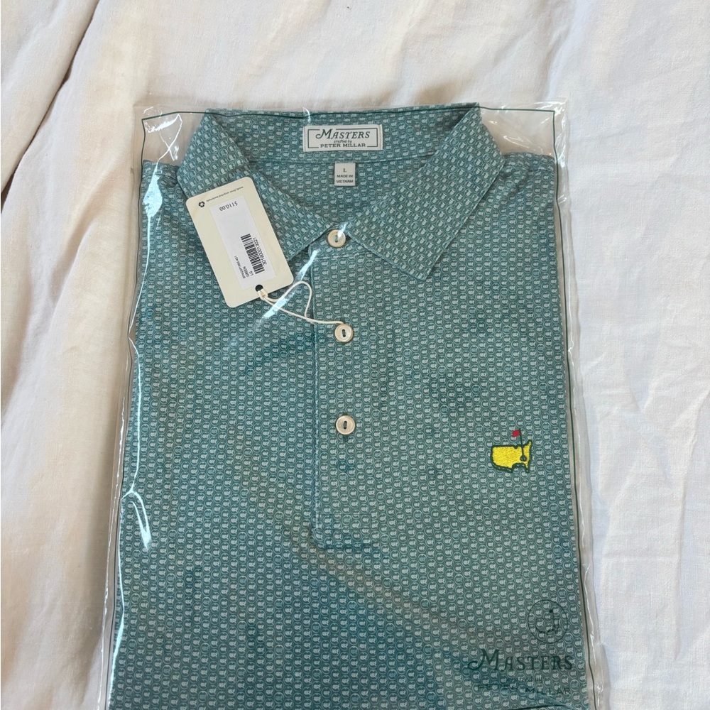 Peter millar masters polo, masters pattern, green